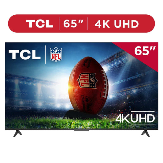 65" Class S4 TCL 4K UHD HDR Smart TV with Roku and sleek FullView design