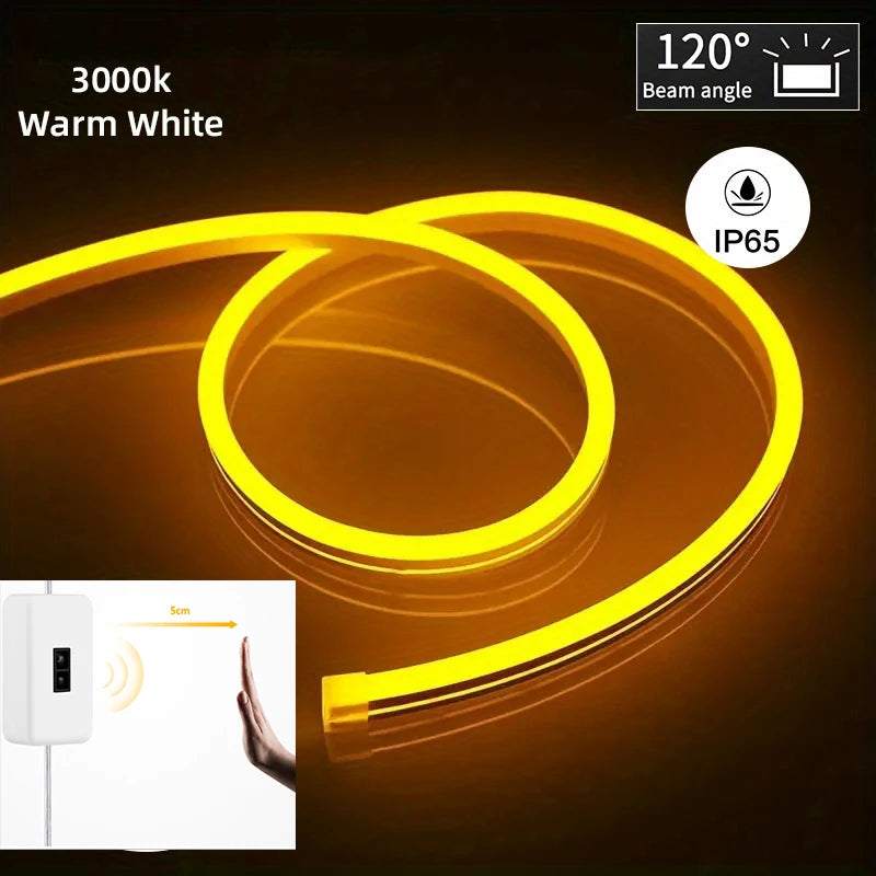Neon LED light strip USB 5V warm white flexible waterproof room decoration