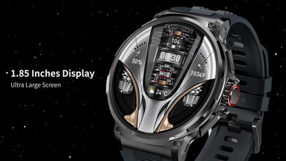 1.85-inch Ultra HD Smartwatch with GPS, Bluetooth call, health monitoring, and 710mAh long battery for fitness and daily use