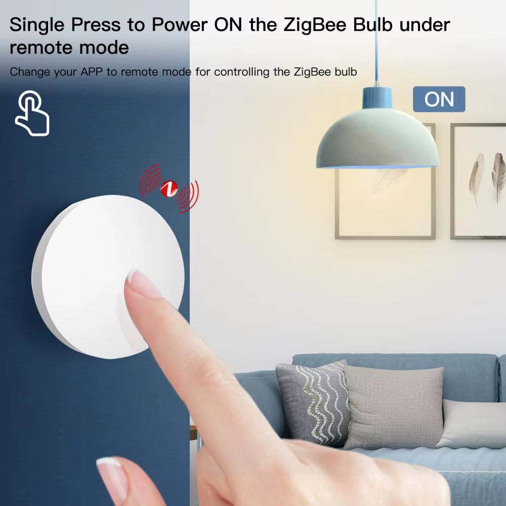 Tuya Zigbee Button Scene Switch battery-powered smart device for home automation