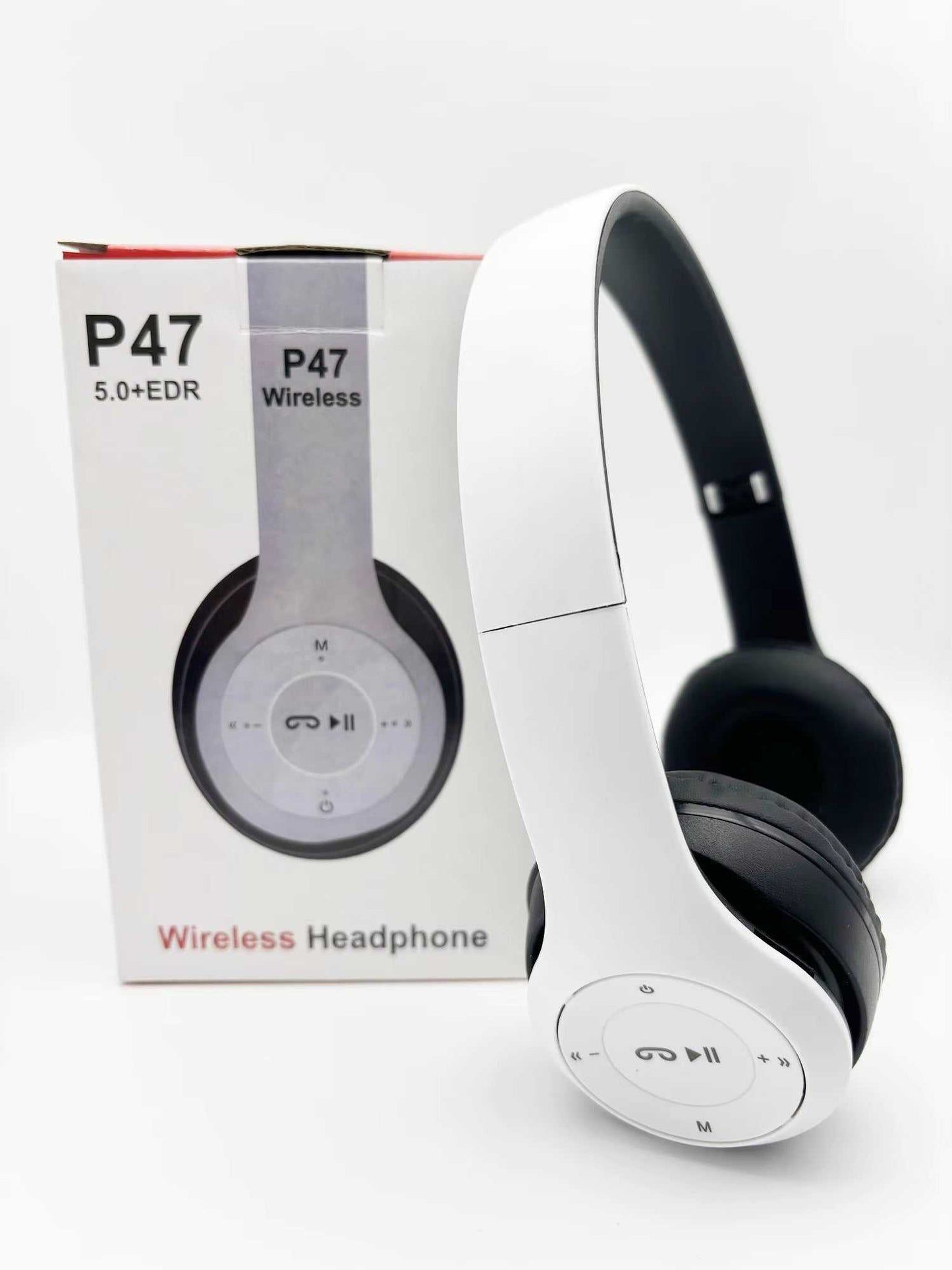 Stereo P47 Headset Bluetooth wireless folding sports headphones with noise cancelling and waterproof design