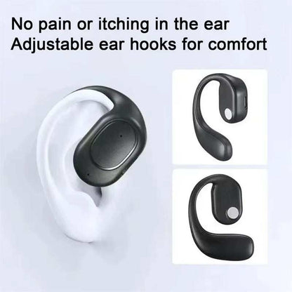 Wireless Bluetooth bone conduction headphones with microphone and noise canceling for handsfree use