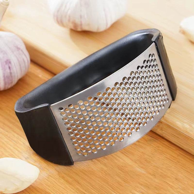 Stainless steel garlic press crusher manual mincer kitchen tool