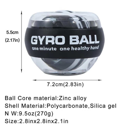 Self-starting wrist gyro ball forearm exerciser for wrist and arm muscle training