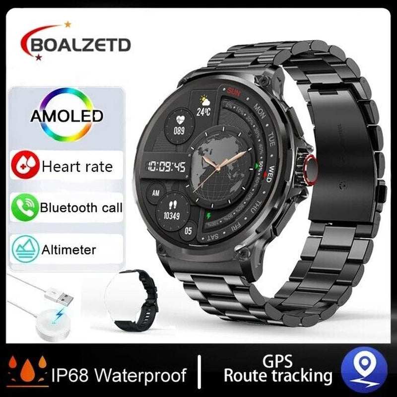 1.85-inch Ultra HD Smartwatch with GPS, Bluetooth calling, health monitoring, waterproof and long battery life