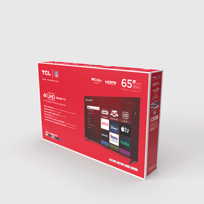 65" Class S4 TCL 4K UHD HDR Smart Roku TV with sleek metal finish and customizable home screen