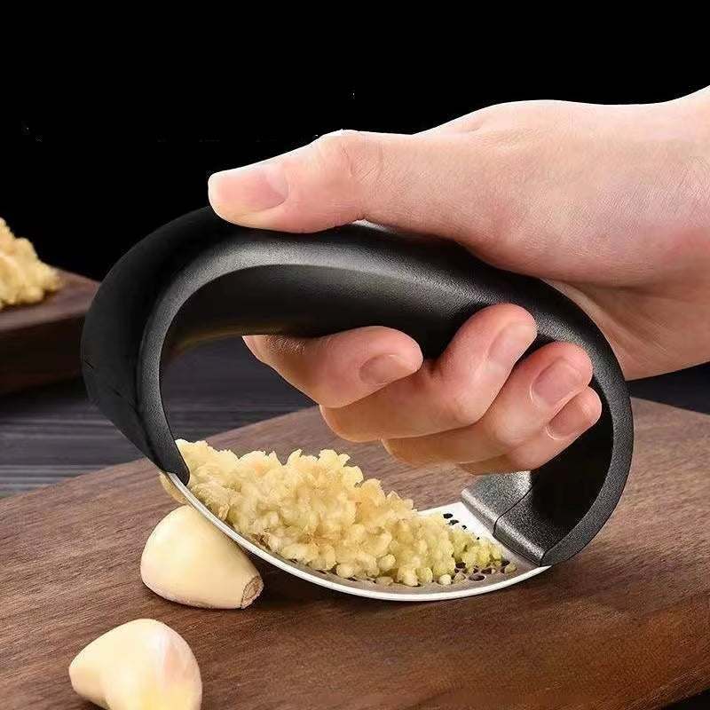Stainless steel garlic press crusher manual mincer kitchen tool