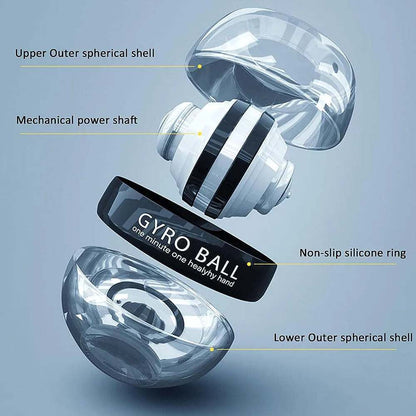 Self-starting Wrist Gyro Ball forearm exerciser for wrist and arm muscle strengthening