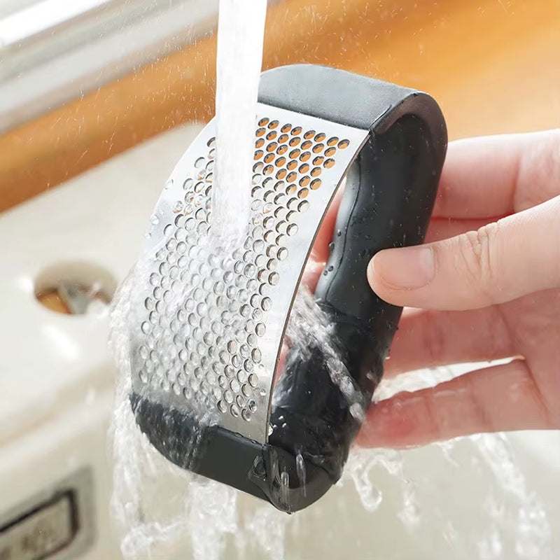 Stainless steel garlic press crusher manual kitchen tool