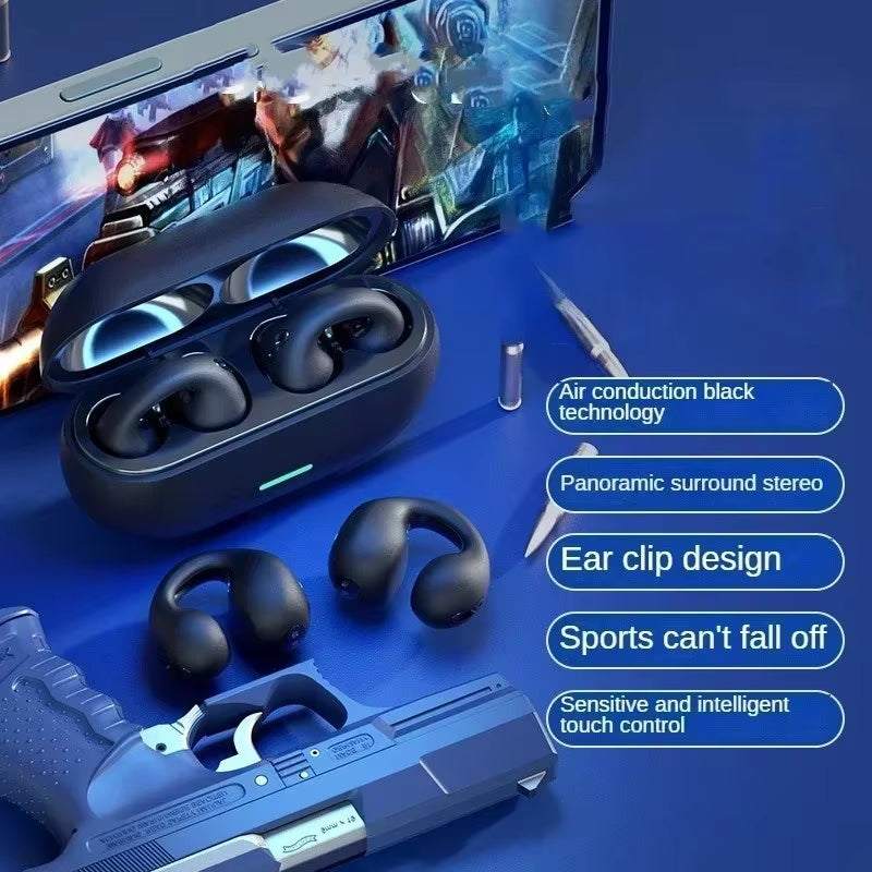 New Original T75 Bone Conduction Wireless Bluetooth 5.3 Sports Headphones Waterproof TWS Earphones