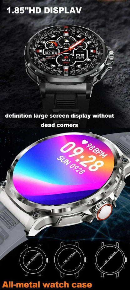 1.85-inch Ultra HD Smartwatch with GPS, Bluetooth calls, health monitoring, and 710mAh battery