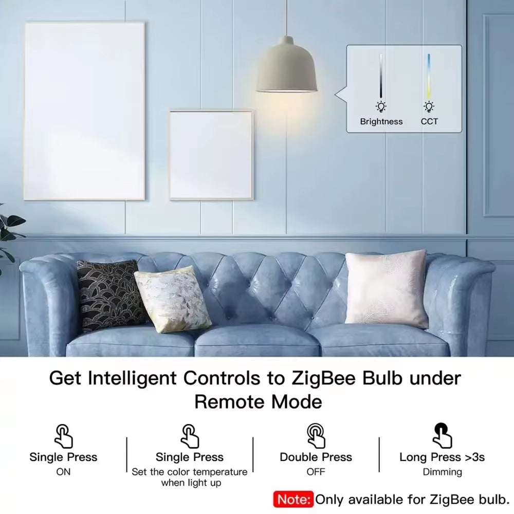 Tuya Zigbee Button Scene Switch smart wireless battery-powered automation device with compact design and scene control