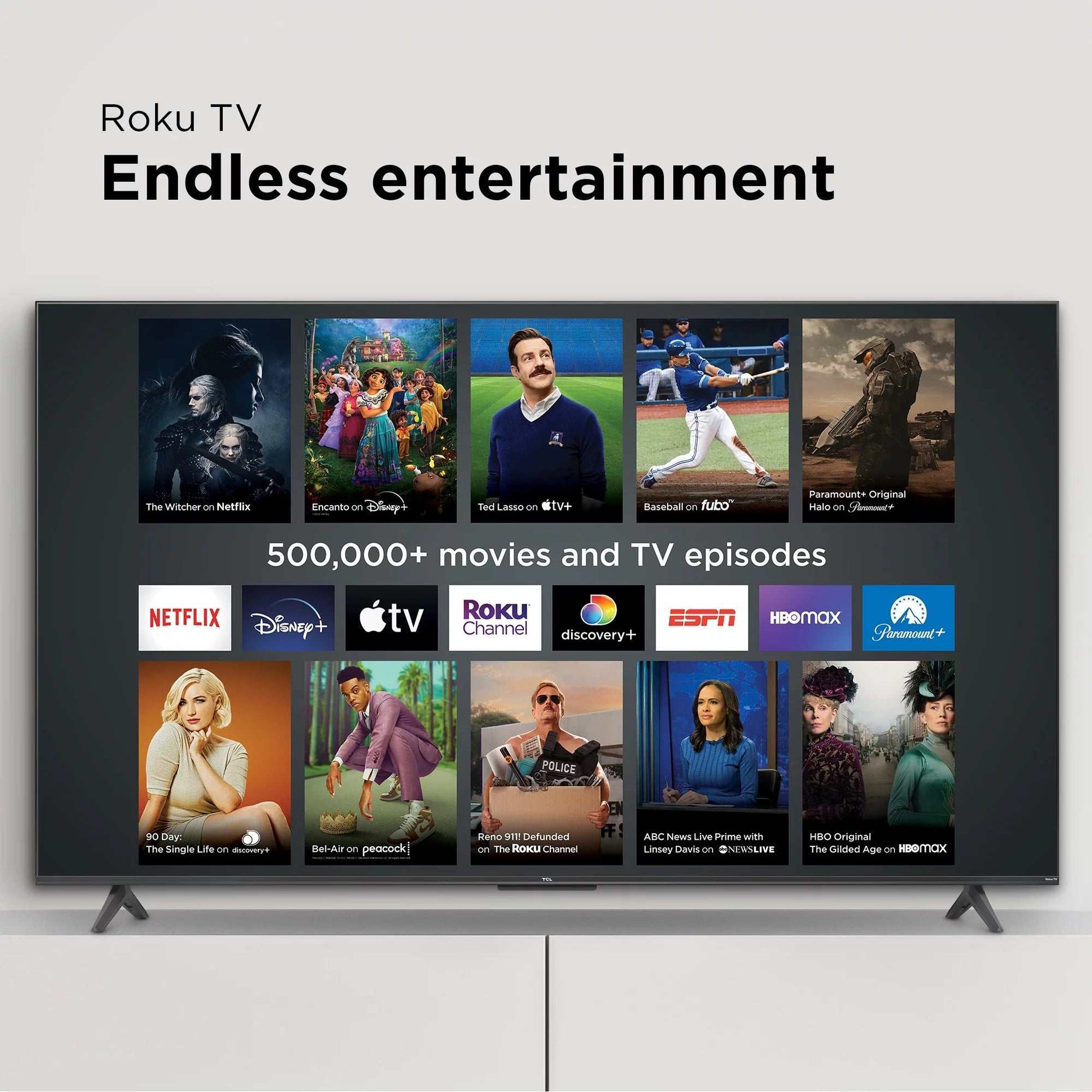 65" Class S4 TCL 4K UHD HDR Smart TV with Roku and slim FullView design