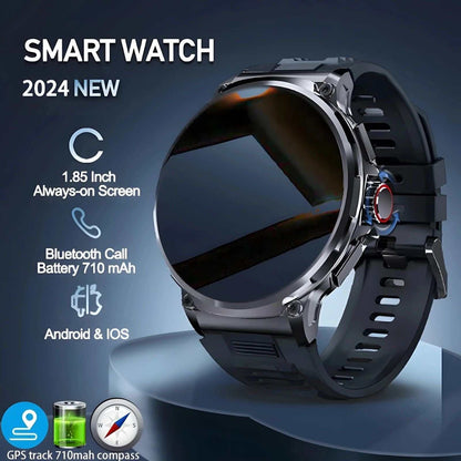1.85-inch Ultra HD Smartwatch with GPS, Bluetooth call, health monitoring, and long battery life