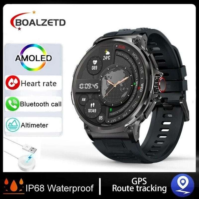 1.85-inch Ultra HD Smartwatch with GPS, Bluetooth calls, health monitoring, and 710mAh battery