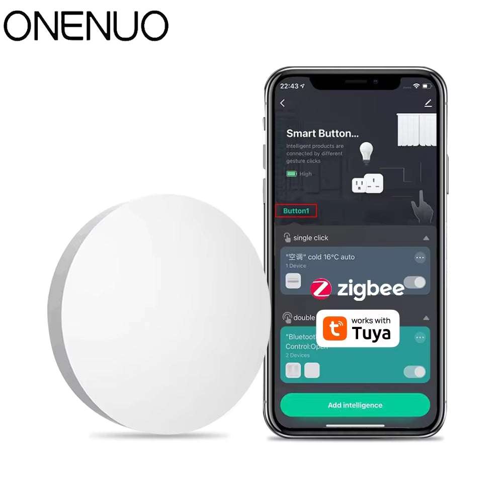 Tuya Zigbee Button Scene Switch battery powered smart home automation button