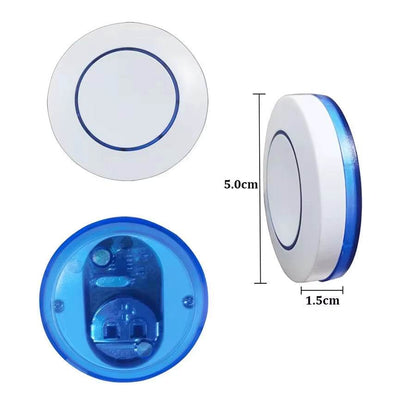 RF 433Mhz wireless remote control light switch with 10A relay receiver and mini round button wall panel for LED lamps