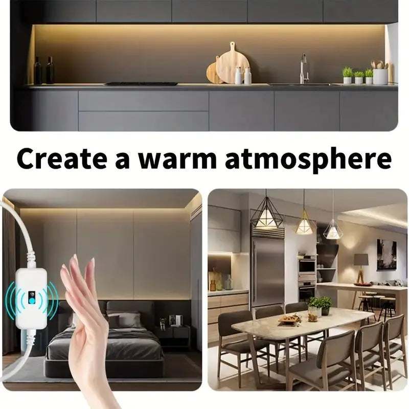 Flexible waterproof Neon LED Light Strip with USB 5V input and smart gesture dimmer switch