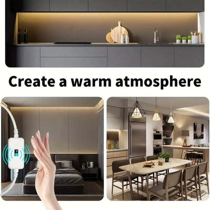 Flexible waterproof Neon LED Light Strip with USB 5V input and smart gesture dimmer switch