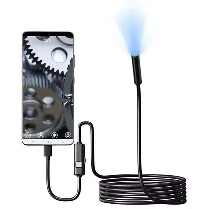 7.0MM TYPE-C Endoscope camera with IP67 waterproof, 6 adjustable LEDs, USB for Android and PC inspection